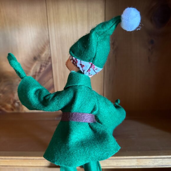 Collectible Annalee Green 2017 Posable Mischievous Elf 17 inches - Picture 10 of 13